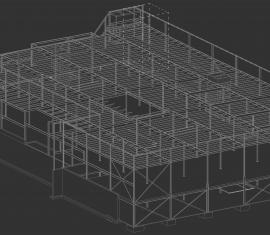 Structural Design - 3D Model Commercial Building