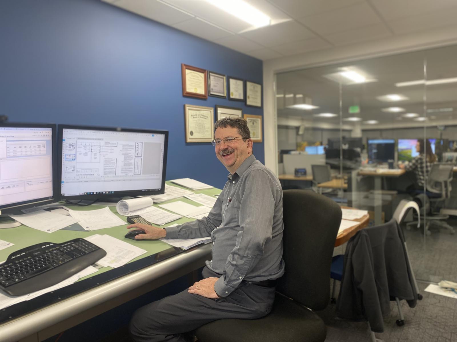 An MCE engineer at work